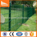 factory price green pvc coated welded double and twin wire mesh fence